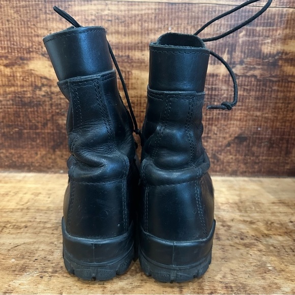 Black Leather Men\'s Bates Steel Toe.Boots
